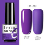 2022 New Fashion Purple Womens Nail Gel 7ml Permanent UV LED Base Matte Glossy Luxury Colorful Effect Nail Gel for Women and Girls Stevvex