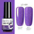 2022 New Fashion Purple Womens Nail Gel 7ml Permanent UV LED Base Matte Glossy Luxury Colorful Effect Nail Gel for Women and Girls Stevvex