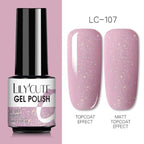 2022 New Fashion Purple Womens Nail Gel 7ml Permanent UV LED Base Matte Glossy Luxury Colorful Effect Nail Gel for Women and Girls Stevvex