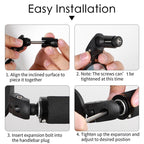 Adjustable Rotation Bike Rearview Mirror Cycling Rear View Road Bicycle Handlebar Mirrors Convex Mirror With 360˚Adjustable Handlebar Installation For Mountain Road Bike Electric Bicycle Accessories Stevvex