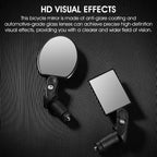 Adjustable Rotation Bike Rearview Mirror Cycling Rear View Road Bicycle Handlebar Mirrors Convex Mirror With 360˚Adjustable Handlebar Installation For Mountain Road Bike Electric Bicycle Accessories Stevvex