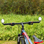 Adjustable Rotation Bike Rearview Mirror Cycling Rear View Road Bicycle Handlebar Mirrors Convex Mirror With 360˚Adjustable Handlebar Installation For Mountain Road Bike Electric Bicycle Accessories Stevvex