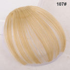 Women Clip In Hair Bangs Hairpiece Synthetic Fake Hair Piece Clip In Hair Extensions Front Natural Flat Neat Fringe Bangs With Temples For Women One Piece Hairpiece Stevvex