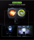 4000mAh Bicycle Front Light Set USB Rechargeable Smart Headlight With Horn 800 Lumen LED Bicycle Light Set USB Rechargeable Super Bright  Bike Headlight Stevvex