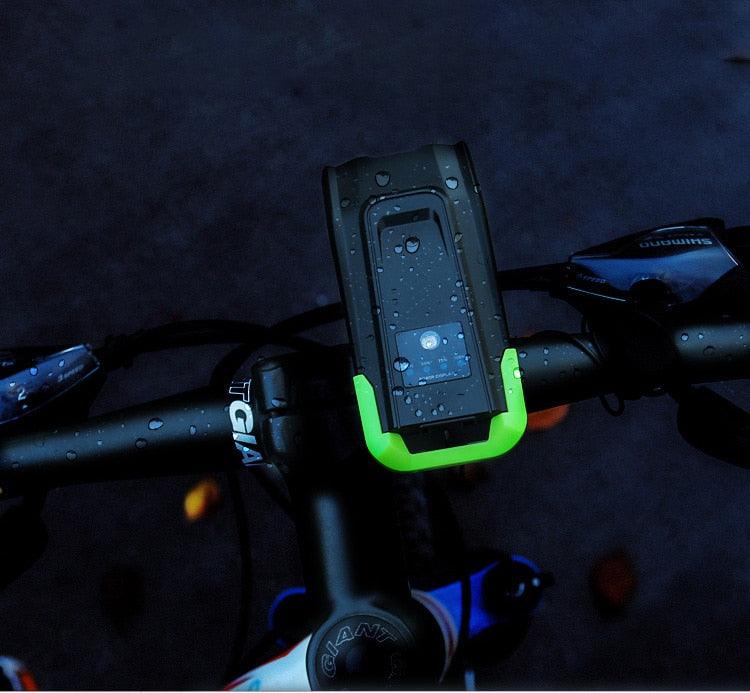 4000mAh Bicycle Front Light Set USB Rechargeable Smart Headlight With Horn 800 Lumen LED Bicycle Light Set USB Rechargeable Super Bright  Bike Headlight Stevvex