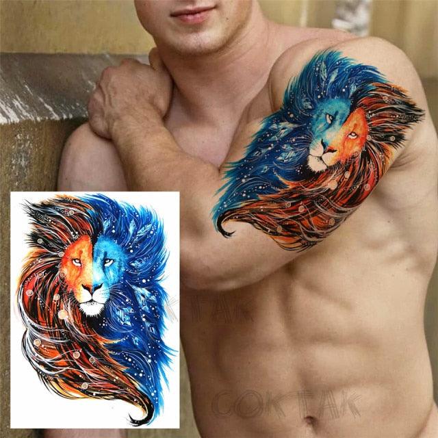 Realistic Black Temporary Small Big Tattoos Space Planets Animals Tatoos Waterproof  Face Hands Tattoos For Girls Mens Stevvex