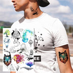 Realistic Black Temporary Small Big Tattoos Space Planets Animals Tatoos Waterproof  Face Hands Tattoos For Girls Mens Stevvex