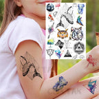 Realistic Black Temporary Small Big Tattoos Space Planets Animals Tatoos Waterproof  Face Hands Tattoos For Girls Mens Stevvex