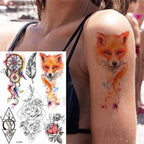 Realistic Black Temporary Small Big Tattoos Space Planets Animals Tatoos Waterproof  Face Hands Tattoos For Girls Mens Stevvex