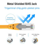 Ethernet Cable CAT6A 10Gbps RJ 45 Network Cable Lan RJ45 Patch Cord Router CAT 6 Cable Professional LAN Shielded Cable Gold Plated RJ45 Connector For Gaming Laptop Stevvex