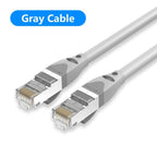 Ethernet Cable CAT6A 10Gbps RJ 45 Network Cable Lan RJ45 Patch Cord Router CAT 6 Cable Professional LAN Shielded Cable Gold Plated RJ45 Connector For Gaming Laptop Stevvex