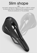 Ultra Light Comfortable Bicycle Saddle Mountain Road Bike Seat Soft Leather Hollow Breathable Cushion Seat Ergonomics Design Breathable Suspension Gel Bike Saddle Cushion For Mountain Bike Road Bike Stevvex