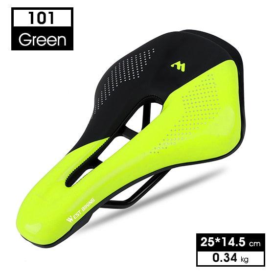 Ultra Light Comfortable Bicycle Saddle Mountain Road Bike Seat Soft Leather Hollow Breathable Cushion Seat Ergonomics Design Breathable Suspension Gel Bike Saddle Cushion For Mountain Bike Road Bike Stevvex