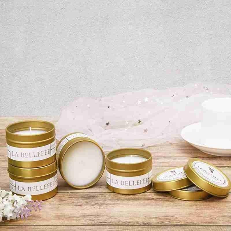 Natural Soy Wax Scented Tin Candle Aromatherapy Candles Scented Candles Gift Set for Women Soy Candle Portable Travel Tin Candles For Stress Relief Wedding Gift Festival Party Home Decoration Scented Soy Candles Stevvex