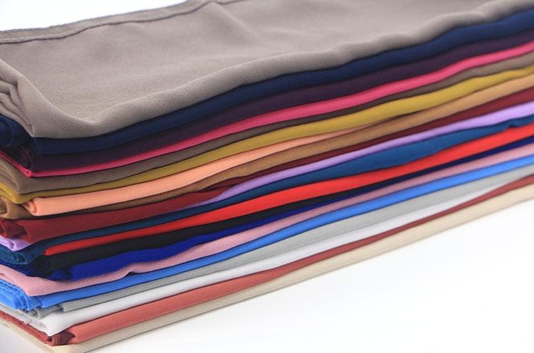 Winter Fashion Long Solid Color Soft Muslim Bubble Chiffon Hijab Scarf Shawls Hijab Elegant Scarf Wrap Lightweight Islamic Head Wear Escharpe Shawls Headband Wraps Lightweight Head Scarves Ladies Hijabs For  Women Stevvex