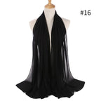 Winter Fashion Long Solid Color Soft Muslim Bubble Chiffon Hijab Scarf Shawls Hijab Elegant Scarf Wrap Lightweight Islamic Head Wear Escharpe Shawls Headband Wraps Lightweight Head Scarves Ladies Hijabs For  Women Stevvex
