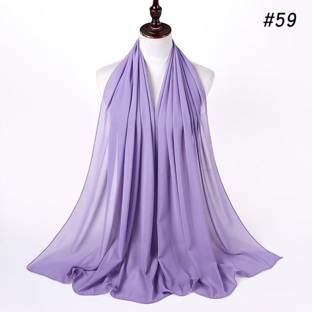 Winter Fashion Long Solid Color Soft Muslim Bubble Chiffon Hijab Scarf Shawls Hijab Elegant Scarf Wrap Lightweight Islamic Head Wear Escharpe Shawls Headband Wraps Lightweight Head Scarves Ladies Hijabs For  Women Stevvex