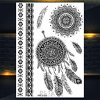 53 Sheets Black Lace Temporary Tattoos Sticker Butterfly Flower Fake Tatoo Sticker Sexy  Black Henna Temporary Tattoos For Women Stevvex