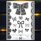 53 Sheets Black Lace Temporary Tattoos Sticker Butterfly Flower Fake Tatoo Sticker Sexy  Black Henna Temporary Tattoos For Women Stevvex