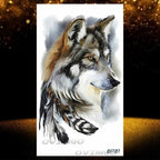 New Black Wolf Forest Sticker Tattoos Temporary Tree Fierce Animal Body Tattoo Luxury Design Custom Tatoos For Mens