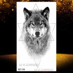 New Black Wolf Forest Sticker Tattoos Temporary Tree Fierce Animal Body Tattoo Luxury Design Custom Tatoos For Mens