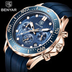 Black Multifunctional Sport Men Watches Luxury Quartz Watches Fashion Chronograph Stylish Elegant Comfortable Watch For Men Stevvex