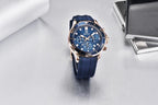 Black Multifunctional Sport Men Watches Luxury Quartz Watches Fashion Chronograph Stylish Elegant Comfortable Watch For Men Stevvex