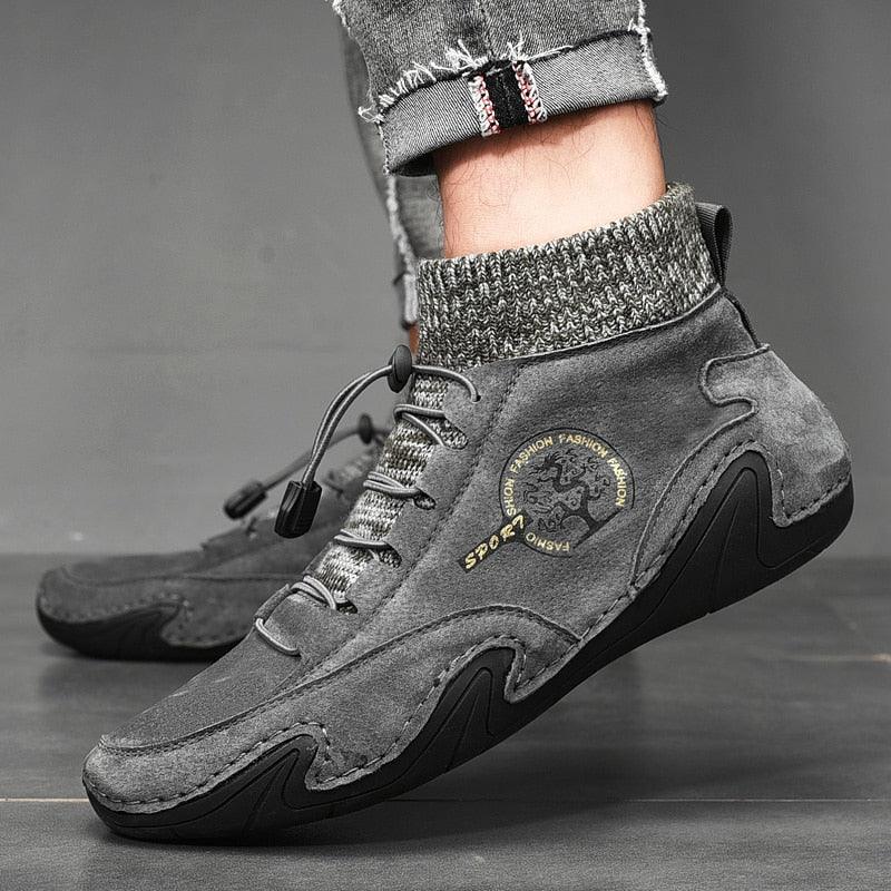 Men Beige Casual Shoes Outdoor Comfy Walking Sneakers Fashion All-Match Sneakers Breathable Cloth Casual Sports Flats Men Lightweight Outdoor Running Sneakers Stevvex