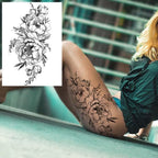 Realistic Tattoos Temporary Womens Flower Sticker Tattoos Waterproof Women Body Art Fake Legs Tattoo Stickers Stevvex