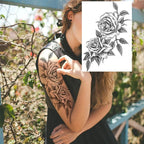 Realistic Tattoos Temporary Womens Flower Sticker Tattoos Waterproof Women Body Art Fake Legs Tattoo Stickers Stevvex