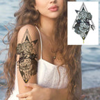 Realistic Tattoos Temporary Womens Flower Sticker Tattoos Waterproof Women Body Art Fake Legs Tattoo Stickers Stevvex