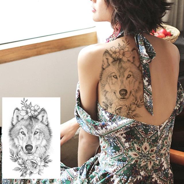 Realistic Tattoos Temporary Womens Flower Sticker Tattoos Waterproof Women Body Art Fake Legs Tattoo Stickers Stevvex