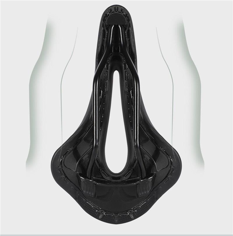 Leather Bike Saddle Road Bike Front Seat Cycling Saddles For Mens Breathable Hollow Cushion Bicycle Saddle Comfort Bike Saddle Ergonomic Waterproof Bicycle Seat For Road Bike Mountain Bike Seats Stevvex