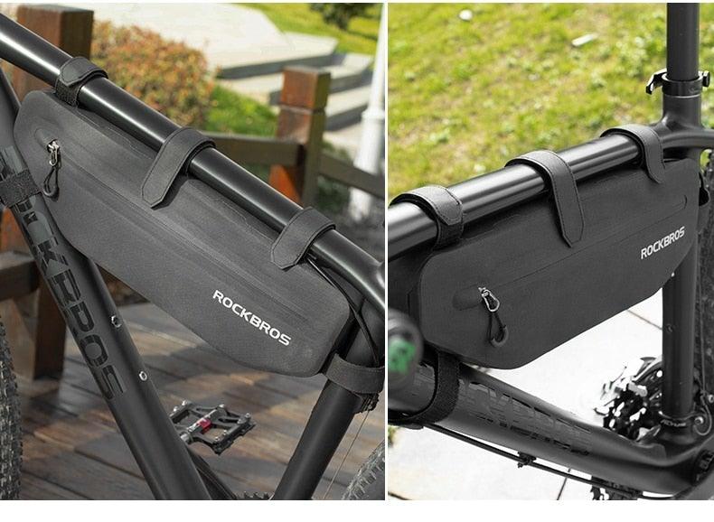 Cycling Bicycle Bags Top Tube Front Frame Bag Waterproof Road  Dirt-resistant Bike Accessories Bags  Bike Frame Bag Waterproof Bike Elegant Design Bag Bicycle Under Top Tube Bag Corner Pouch Storage Bag For Cycling Accessories Stevvex