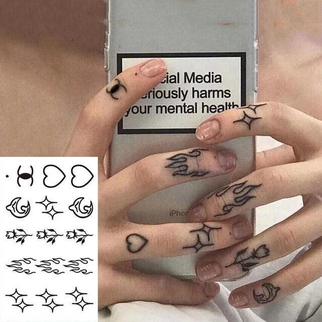 Women's Different Stickers Tattoo Temporary Waterproof Neck Arm Leg Tattoo Colorful Design Stevvex