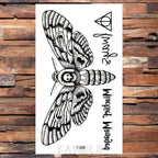 Cute Black Birds Temporary Waterproof Stickers Tattoo Flower Body Elegant Bird Butterfly Style For Womens Stevvex