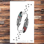 Cute Black Birds Temporary Waterproof Stickers Tattoo Flower Body Elegant Bird Butterfly Style For Womens Stevvex