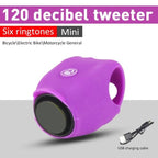 New USB Rechargeable Battery Bicycle Bell 120db Waterproof Cycling Bike Bells Electric Horn Mini Portable Cycling Handlebar Bell Electra Bike Bell Electric Cycling Bells Horn Loud Bicycle Horns Water-Resistant Sound Modes Bike Bells Stevvex