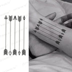 Elegant Small Waterproof Temporary Tattoo Sticker Makeup Flame Finger Black Square Rose Flower High Quality Design For Womens