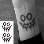 Elegant Small Waterproof Temporary Tattoo Sticker Makeup Flame Finger Black Square Rose Flower High Quality Design For Womens