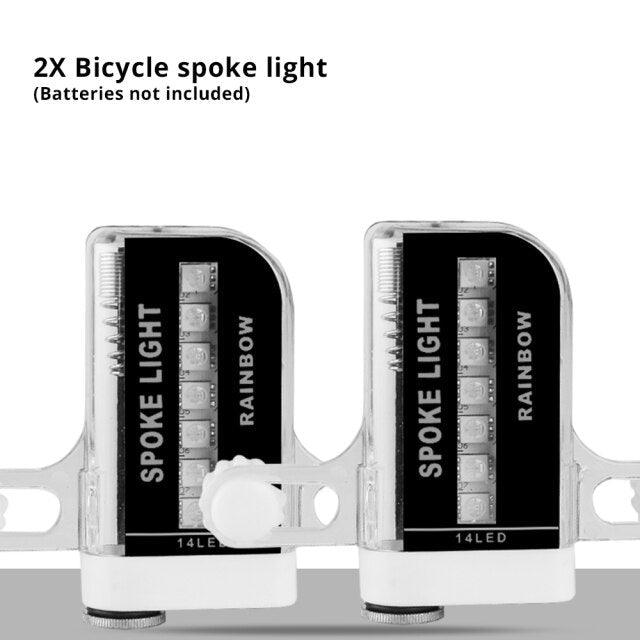 30 Pattern Bike Lights LED Bicycle Decorative Lights Riding Cool Wheels Warning LED Waterproof Bicycle Spoke Tire Light Patterns Bicycle Rim Lights For Mountain Bike Road Bikes Stevvex