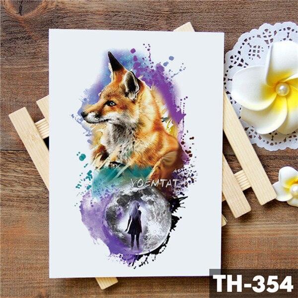 Realistic 3D Wolf Moon Temporary Tattoo Sticker Waterproof Stylish Body New Luxury Animal Tattoo For Men Women Stevvex