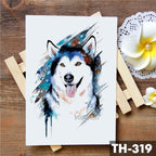 Realistic 3D Wolf Moon Temporary Tattoo Sticker Waterproof Stylish Body New Luxury Animal Tattoo For Men Women Stevvex