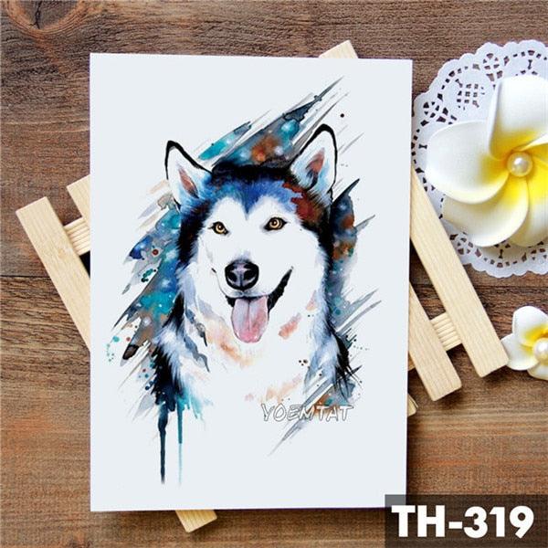 Realistic 3D Wolf Moon Temporary Tattoo Sticker Waterproof Stylish Body New Luxury Animal Tattoo For Men Women Stevvex