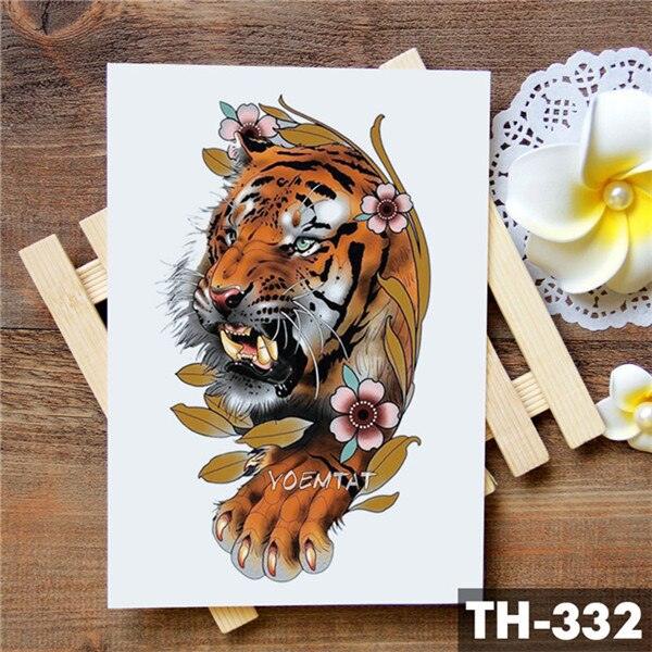 Realistic 3D Wolf Moon Temporary Tattoo Sticker Waterproof Stylish Body New Luxury Animal Tattoo For Men Women Stevvex