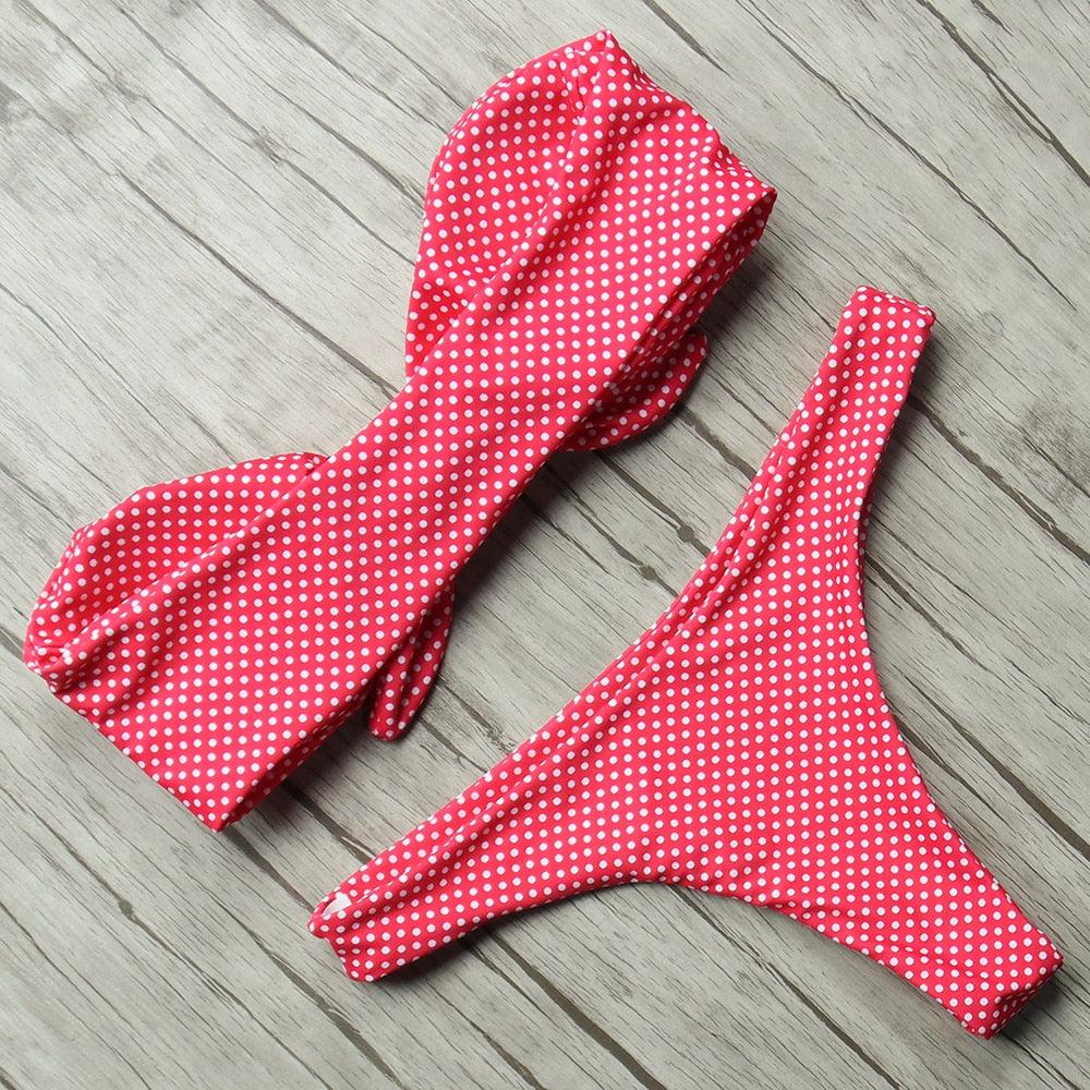 Solid Bikini Set Swimsuit Women Bikini Swimwear Female Halter Top Bathing Suit Swimming Wear Bikini High Cut Swimsuit High Waist Plus Size Summer Swimwear Stevvex