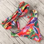Solid Bikini Set Swimsuit Women Bikini Swimwear Female Halter Top Bathing Suit Swimming Wear Bikini High Cut Swimsuit High Waist Plus Size Summer Swimwear Stevvex