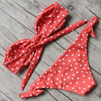 Solid Bikini Set Swimsuit Women Bikini Swimwear Female Halter Top Bathing Suit Swimming Wear Bikini High Cut Swimsuit High Waist Plus Size Summer Swimwear Stevvex