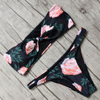 Solid Bikini Set Swimsuit Women Bikini Swimwear Female Halter Top Bathing Suit Swimming Wear Bikini High Cut Swimsuit High Waist Plus Size Summer Swimwear Stevvex