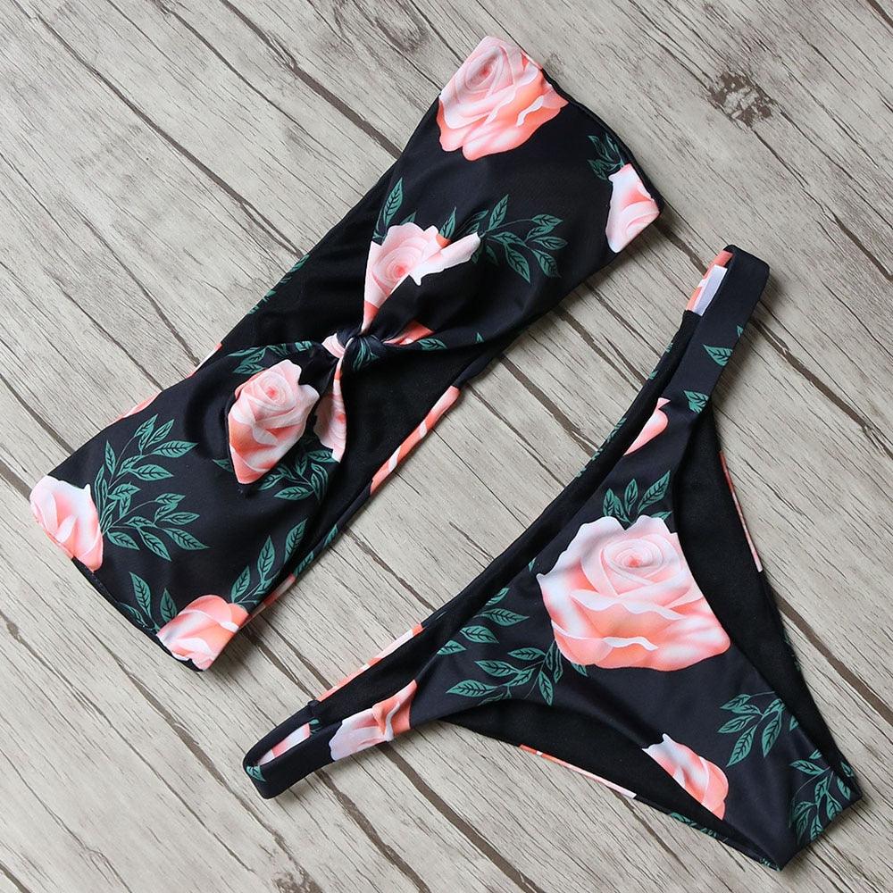 Solid Bikini Set Swimsuit Women Bikini Swimwear Female Halter Top Bathing Suit Swimming Wear Bikini High Cut Swimsuit High Waist Plus Size Summer Swimwear Stevvex